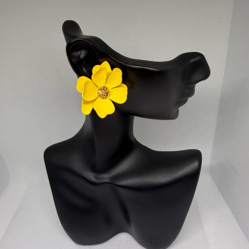 Yellow Flower Earrings
